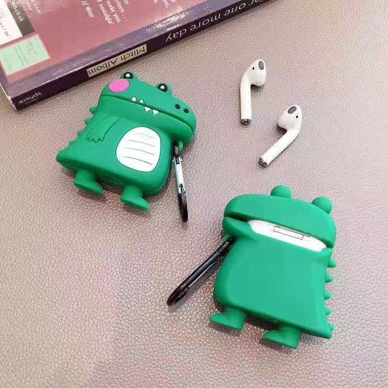 Custom Kids Teens Girls Women Cartoon Dinosaur Soft Silicone Case Cover for Airpods 1/2
